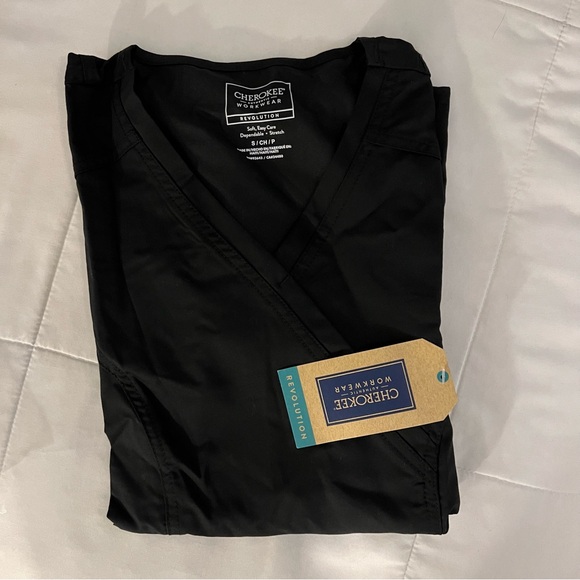 Black Scrub Top - Picture 2 of 6